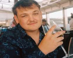 Connor Yates consuming alcohol